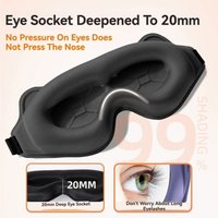 6D Sleep Mask Blockout Light Blindfold Sleeping Aid Eye Mask Soft Memory Foam Nap Face Mask Eyeshade Slaapmasker Eye Cover Patch