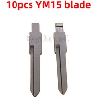 Keychannel 10pcs YM15 Car Key Blade Metal Flip Remote Blank for Benz Vito Actros Sprinter Replacement Key Blade Locksmith Tool