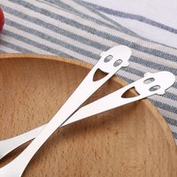 5Pcs Stainless Steel Spoon High Polish Smile Face Handle Tea Coffee Dessert Spoons Mirror Polished Kitchen Supplies