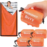 Thermal Emergency Sleeping Bag Survival Blanket Lightweight Waterproof Windproof Portable Bivy Sack Durable PE Aluminum Film New