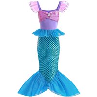 Gorgeous Color-Block Mermaid Princess Dress - Perfect for Performance, Birthday Parties & Cosplay!#E77