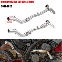 Suitable for Honda CRF300L/CRF250L RALLY modified back pressure drum front exhaust pipe 21-22, stainless steel middle section