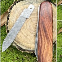 Handmade Damascus Powder Steel Replacement Part Blade For 91mm Victorinox Swiss Army Knife SAK DIY Accessories