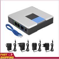 Internet Phone Adapter PAP2T Unlocked VoIP Gateway VoIP Gateway Internet Phone 2 Ports Adapter SIP RJ45 Cable For Linksys PAP2T