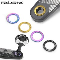 One Pair (2PCS) RISK Bike Titanium Pedal Washer Spacer Gasket for Mountain Bike Road Bicycle Crank Protection O Ring