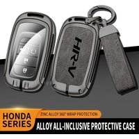 Zinc Alloy Car Key Case Cover for Honda HRV Protective Keychain Key Bag Set Keyless Personality Style Interior Accessorie