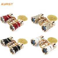 AYRST Opera Glasses Binoculars 3X25 Theater Glasses Mini Binocular Compact with Chain for Adults Women in Musical Concert