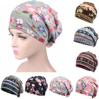 Cotton Soft Beanies Sleep Caps Winter Warm Chemo Hat Women Turban Hat Head Wrap Muslim Hijabs