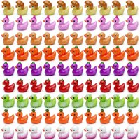 30/50Pc Vegetable Mini Resin Tiny Duck Figurines Bulk Small Animals Figures Garden Landscape Decor for Home Office Car Decor