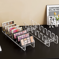 7-Compartment Transparent Makeup Organizer, for Eyeshadow Palettes and Cosmetics, Vanity and Bathroom Countertop Storage Box