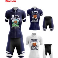 AliExpress Ghisallo Sloth Cycling Polyester Cycling Clothing Uniform Jersey Women's Bike Shorts Man Mtb Pants Outfit Set Bicycle Mountain Sports