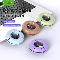 Donut Cable Organizer Earphone Holder Cable Winder Magnetic Cables Storage Box Micro USB Type C Plugs Connector Tips Container