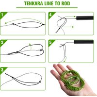 Goture 1pcs Tenkara Fly Fishing Leader Line 11FT 12FT 13FT Polyester Pre-Tied Loop Powerful Casting Freshwater Tackle