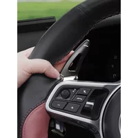 For Porsche Macan Cayenne Panamera 718 Boxster Cayman Aluminum Steering Wheel Gear Shift Paddle Shifter Extension Trims Black