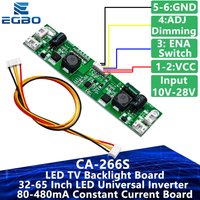 EGBO LED TV rétro-éclairage carte CA-266S 32-65 pouces LED onduleur universel 80-480mA carte à courant Constant