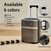 Travel Compartment Portable Luggage with Cup And Phone Stand Lightweight Easy to Carry Simple Design Suitable Travel Suitcase