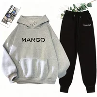 2025 New Trend Women's Sweatshirt&sweatpants 2pcs Set Urban Casual Fashion Hooded Tracksuit Autumn Winter Hoodie Jogging Outfits