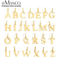 EMancoDIY Cut English Alphabet Necklace Accessories Handmade Pendants Jewelry Initials Necklace Names