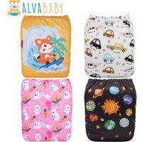 U Pick ALVABABY Pocket Diaper Suede Cloth Inner Washable Cloth Nappy Reusable Ecological Baby Nappy with 1pc Microfiber Insert