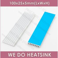 WE DO HEATSINK 100x25x5mm Without or With Thermal Pad Extruded Radiators Heatsink for GPU IC LED Chipset