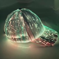 New Men Women LED Couple Night Running Cool light-emitting USB Style Bars Hats light Gift Hat Holiday Party Fiber Optic Caps