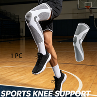 1 Pc Leg Compression Sleeves Long Breathable Running Leg Support Brace Shock Absorbing Anti Slip Pain Relief Sport Knee Sleeves
