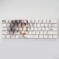 Attack on Titan Keycaps しんげきのきょじん Keycap Anime PBT DYE-Sub Cherry Profile Key Cap for ANSI Made68 Mad68 Wooting 60 MCHOSE75