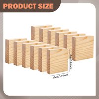 12 Pieces Wooden Blocks for Crafts Board for Handmade Arts Crafts Square 4x4 Inches Building Blocks for Carving Painting