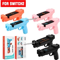 A Pair For Switch 2 Game Gun Shape Handgrip Controller Shooting Game Stock Gun Shape Easy Install Game Accessories