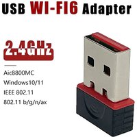 Mini WiFi 6 Network Signal Reception Driver-Free Wi-Fi Adapter USB Wifi Adapter Plug And Play 2.4G Network Card For PC Computer