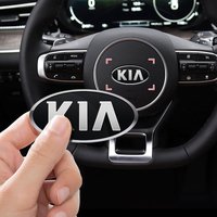3D Aluminium Car Steering Wheel Center Emblem Badge Sticker Decal For KIA K2 K3 K5 KX5 GT Forte Rio Optima Sorento Accessories