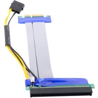 PCI-E Express 4X to 16x Flex Cable Extender Converter Riser Card Adapter with 4pin Power 15cm