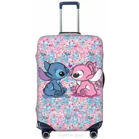 Travel Suitcase Protective Sleeve S-Stitches Pattern Elastic Fabric Fits 18-32 Inch Luggage Dustproof Washable Anti-Scratch