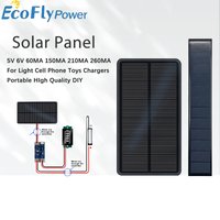 Mini 5V 6V 60MA 150MA 210MA 260MA Solar Panel with solar charger CN3065 Cell Phone Charging