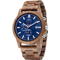 Men Business Wooden Quartz Watch Chronograph Calendar Luminous Pointer Office Daily Timepiece