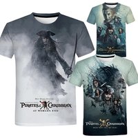 Summer Fashion Caribbean Pirates 3D Printed Men's and Women's Fashion Casual Fun Street Wear T-shirt