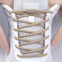 Round Elastic Laces without ties Metal Buckle Shoelace Sneakers Quick shoelaces Shoe Accessories 1Pair