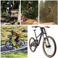 AliExpress BUCKLOS 29inch DH Fork Air Suspension Downhill Bike Fork 15*110mm Aluminum Alloy Inverted MTB Trail Forks for Disc Brake