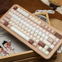 URE Brown Caramel Islex keycaps Dye-sub Cherry profile PBT keycaps Custom Korean Keycaps For MX 61/87/96/104 Mechancial keyboard