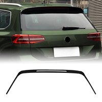 For VW Volkswagen Passat B8 Wagon 2016-2023 Touring Rline Style Rear Spoiler Wing Lip + Trunk Side Spoiler Wing Splitter Canard
