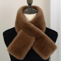 Women's Winter Scarf Reversible Cross Neck Warmer Soft Plush Lined Fashionable Long Rectangle Wrap for Cold Weather