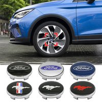 4pcs 3D 60mm For Car emblem Wheel hub Center Cap Badge covers sticker Decals Styling For Ford Mondeo Focus Fusion MK2 MK4 F150