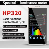 HP320 Spectral Illuminance Meter Color Temperature Meter Portable Light Spectroradiometer for Visible LED Lights