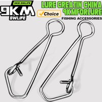 Fishing Snap 50~200Pcs Stainless Steel Saltwater Fishing Hook Lure Connector Tackle Fast Fishing Clip Lock Snap Weights Trolling