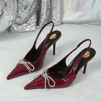 Luxury Rhinestone Designer Bling Bling 2026 Summer Women's Sexy Pointed Toe Stiletto Sandals New Style Casual Office High Heels