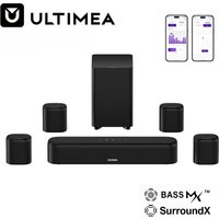 ULTIMEA 7.1-Kanal Soundbar mit Subwoofer, Virtuelles Surround-Sound-System für TV, Soundbar für Smart-TV mit 4 Surround-Lautsprechern