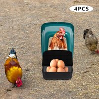 4 Pcs Chicken Nesting Box, Blue Plastic Nesting Box for Laying Hens, Modern Poultry Nest Box for Backyard Chicken Coop Farm