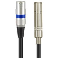 6.35mm 1/4" Female To XLR 3Pin Male Female Balanced Audio Adapter Cable for Microphone, Mixer, Stage and Studio 6.35 To XLR3PIN