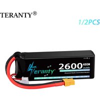 1/2Pcs TERANTY Lipo Battery 3S 2600mAh 11.1V 50C/100C With T XT60 Plug for RC Car Truck Boat Helicopter FPV Drones Airplane