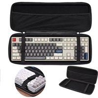 Portable Mechanical Keyboard Case Dustproof Storage Box Water-Resistant EVA Protective Hard Shell Keyboard Organizer With Handle